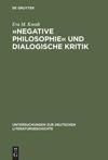 book: »Negative Philosophie« und dialogische Kritik
