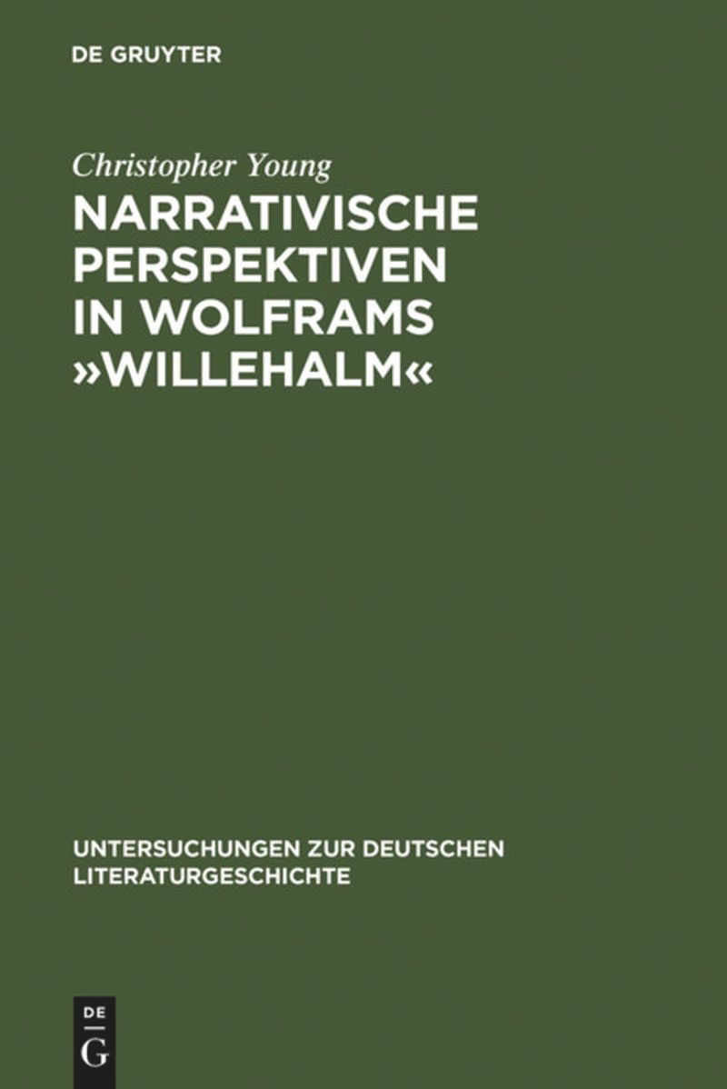 book: Narrativische Perspektiven in Wolframs »Willehalm«