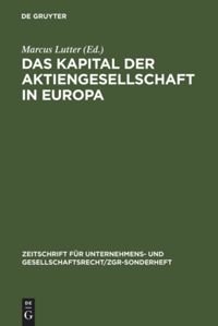 book: Das Kapital der Aktiengesellschaft in Europa