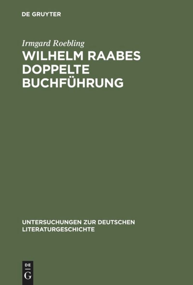 book: Wilhelm Raabes doppelte Buchführung
