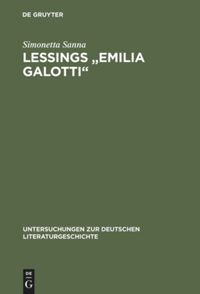 book: Lessings "Emilia Galotti"