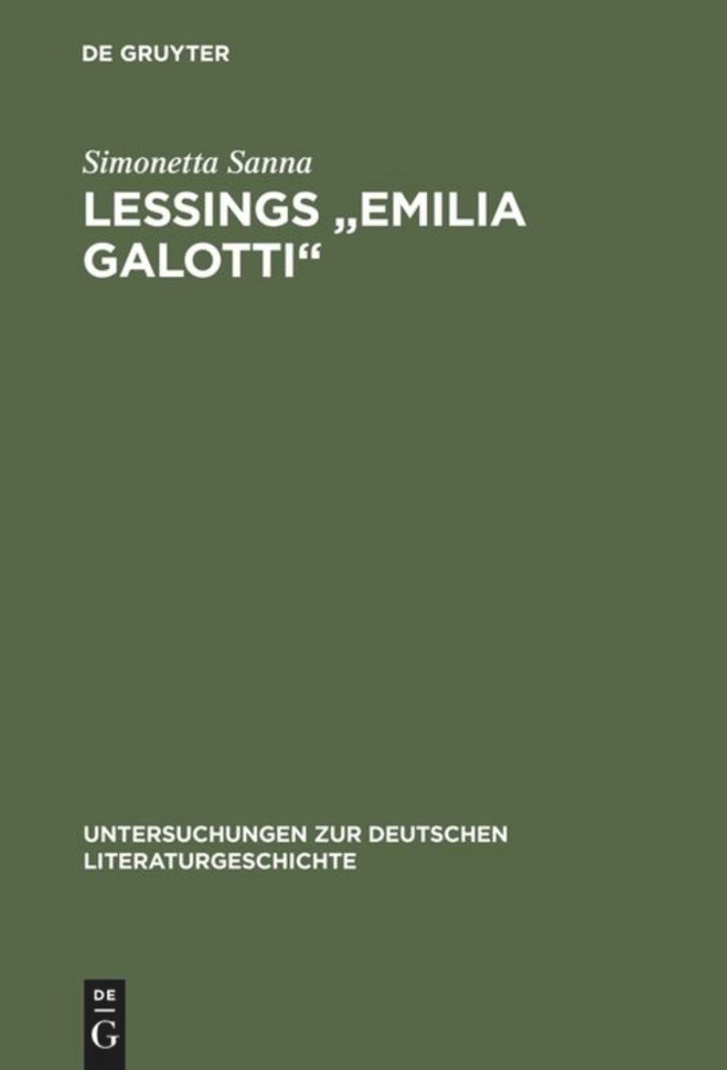book: Lessings "Emilia Galotti"