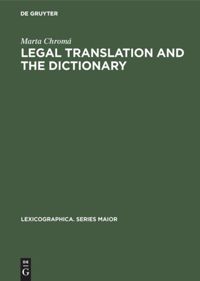 book: Legal Translation and the Dictionary