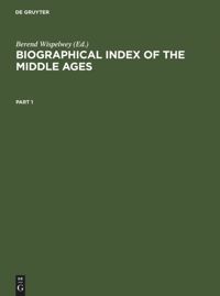 book: Biographical Index of the Middle Ages