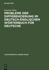 book: Probleme der Differenzierung im deutsch-englischen Wörterbuch für Deutsche