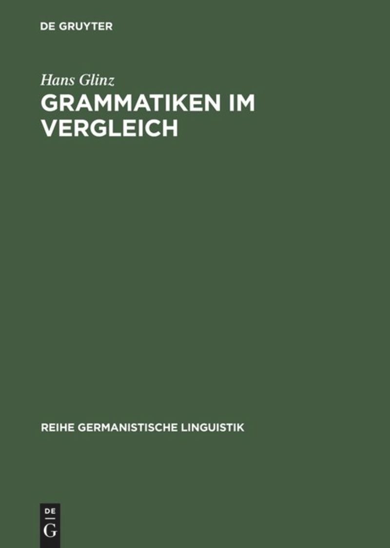 book: Grammatiken im Vergleich