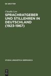 book: Sprachratgeber und Stillehren in Deutschland (1923-1967)
