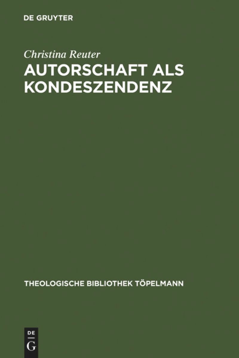 book: Autorschaft als Kondeszendenz