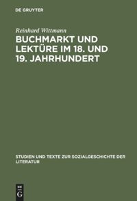 book: Buchmarkt und Lektüre im 18. und 19. Jahrhundert