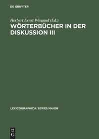 book: Wörterbücher in der Diskussion III