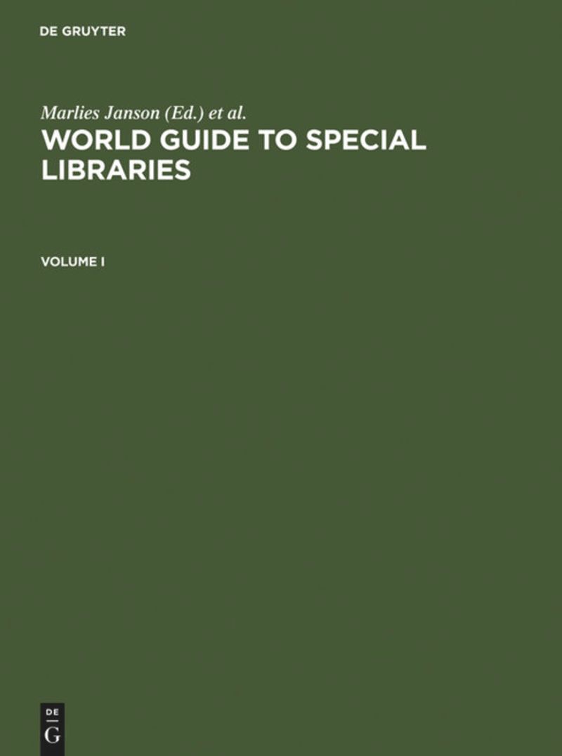 book: World Guide to Special Libraries
