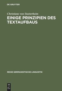 book: Einige Prinzipien des Textaufbaus