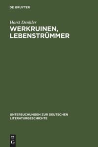 book: Werkruinen, Lebenstrümmer