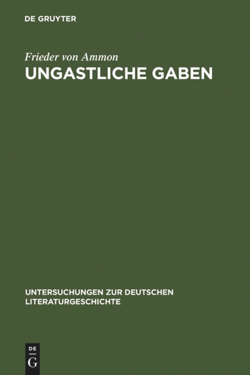book: Ungastliche Gaben