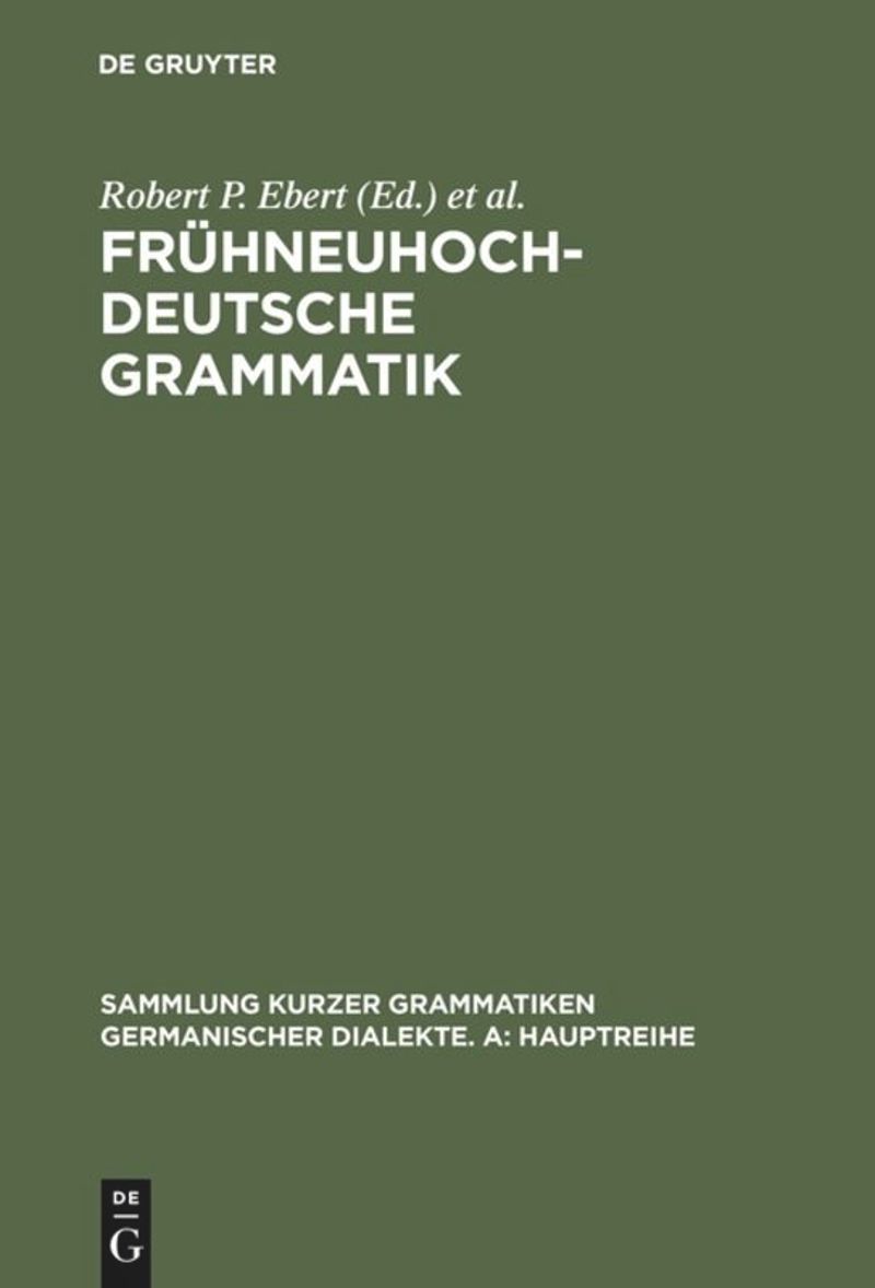 book: Frühneuhochdeutsche Grammatik