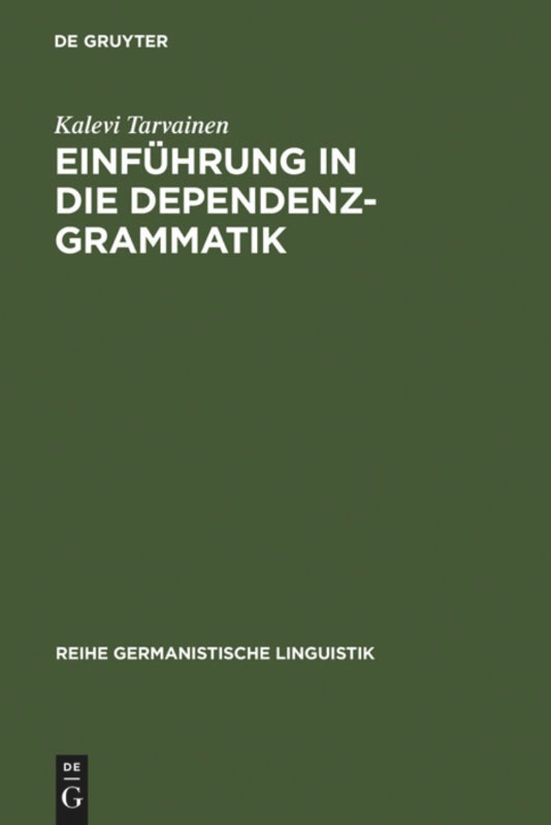 book: Einführung in die Dependenzgrammatik