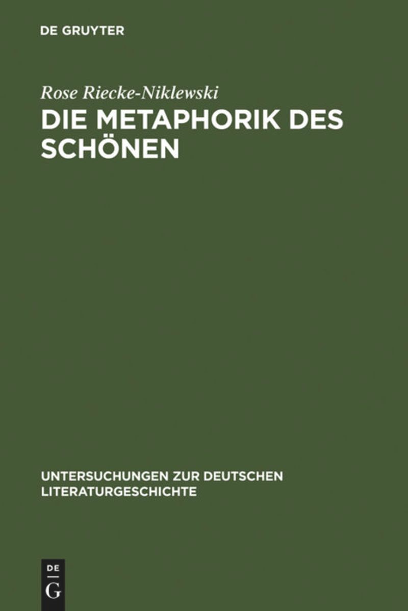 book: Die Metaphorik des Schönen