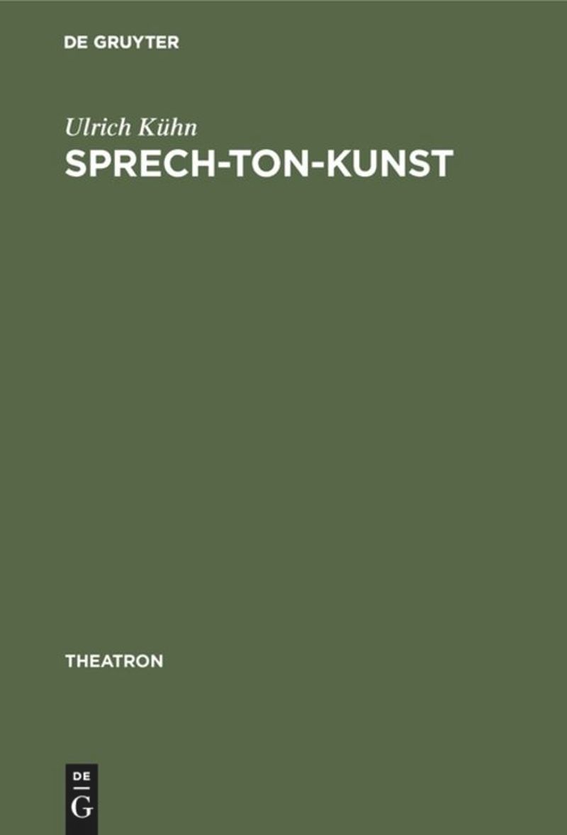 book: Sprech-Ton-Kunst