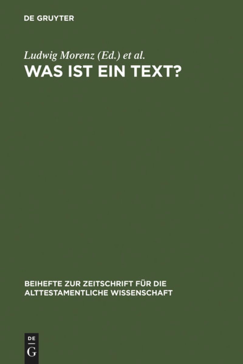 book: Was ist ein Text?
