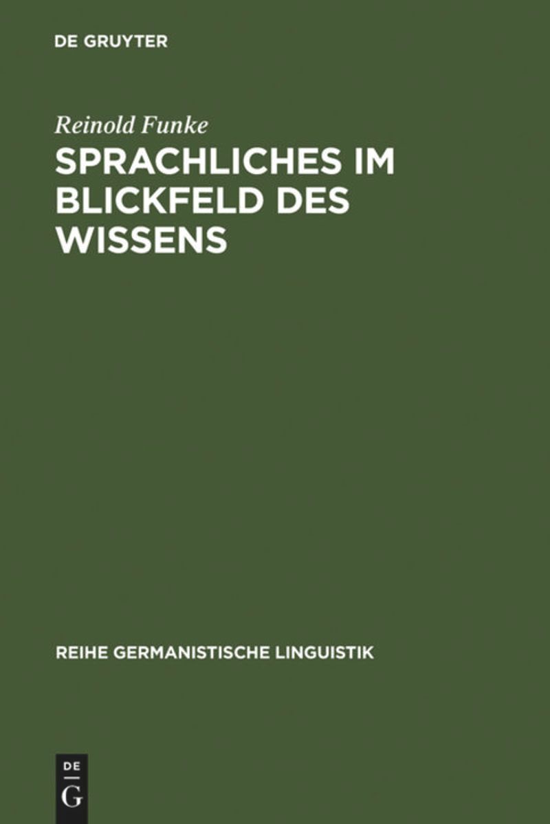 book: Sprachliches im Blickfeld des Wissens