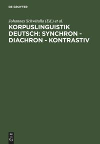 book: Korpuslinguistik deutsch: synchron - diachron - kontrastiv