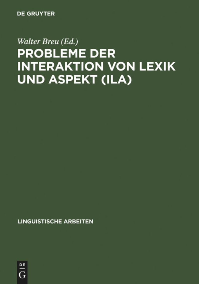 book: Probleme der Interaktion von Lexik und Aspekt (ILA)