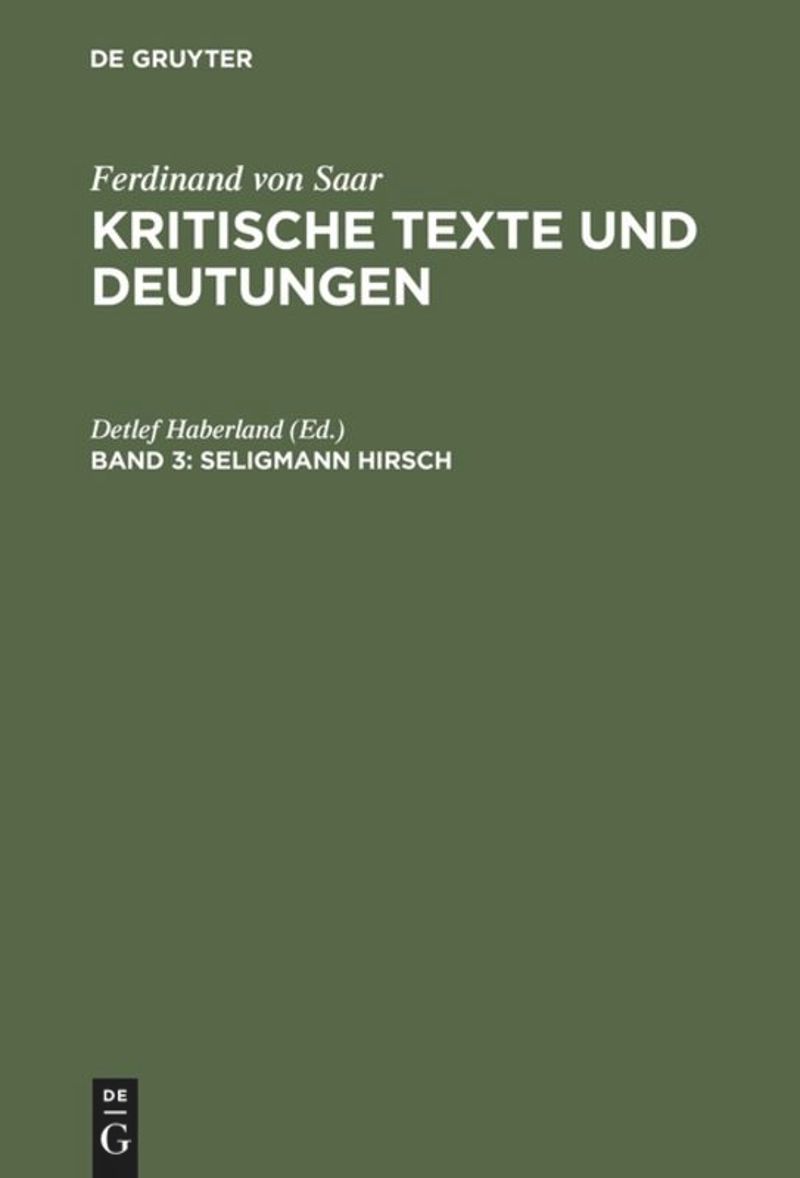 book: Band 3 Seligmann Hirsch