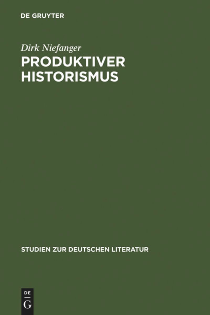 book: Produktiver Historismus