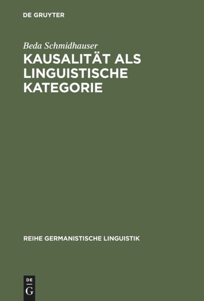 book: Kausalität als linguistische Kategorie