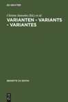 book: Varianten - Variants - Variantes