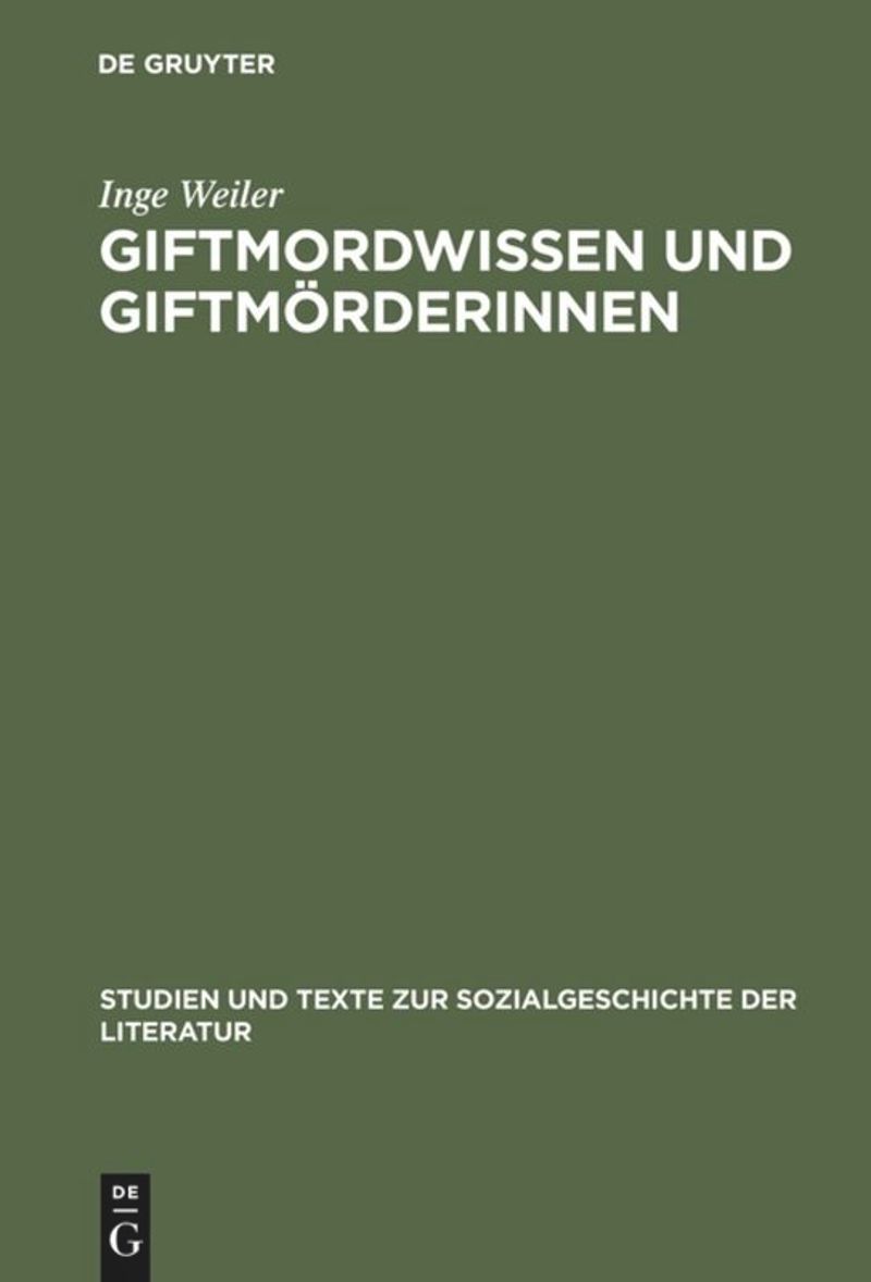 book: Giftmordwissen und Giftmörderinnen