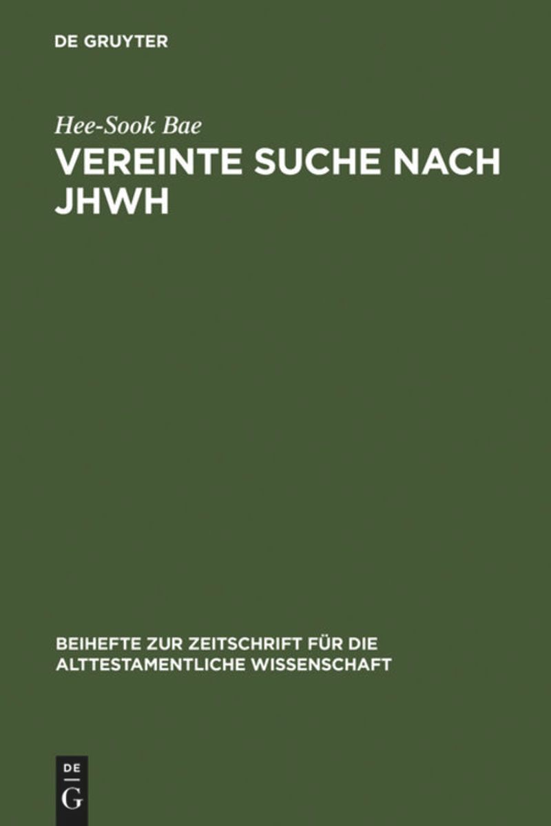 book: Vereinte Suche nach JHWH