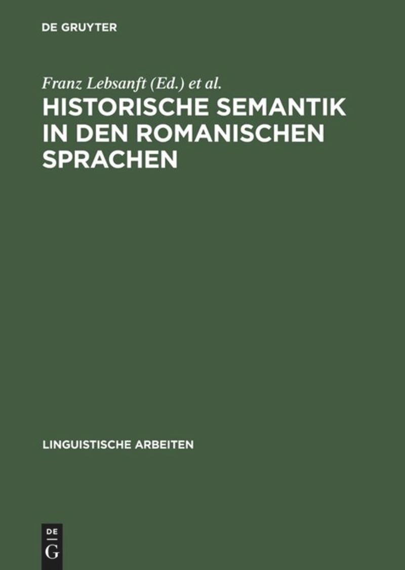 book: Historische Semantik in den romanischen Sprachen