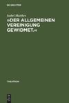 book: »Der allgemeinen Vereinigung gewidmet.«