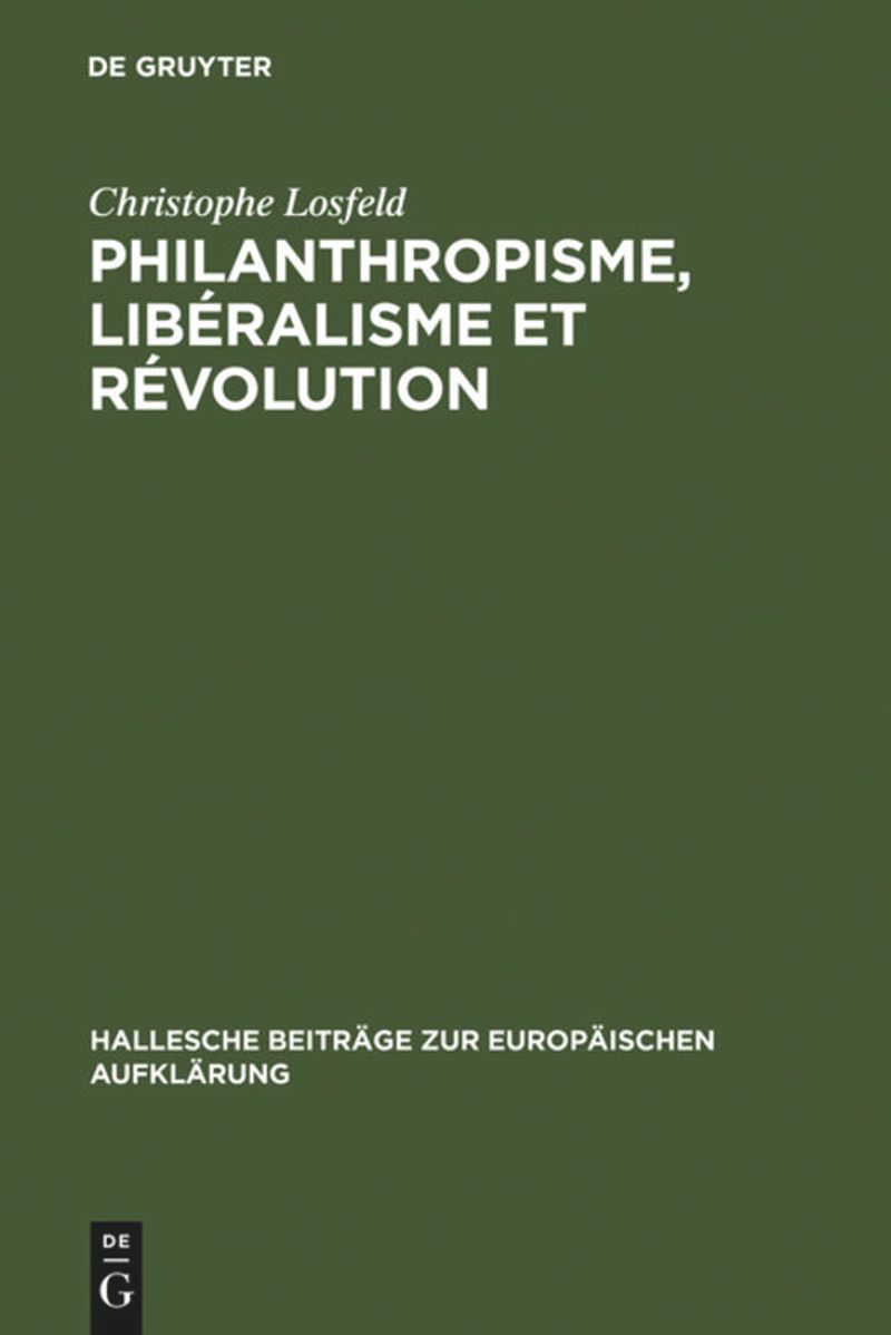 book: Philanthropisme, Libéralisme et Révolution