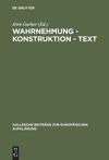 book: Wahrnehmung - Konstruktion - Text