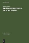 book: Späthumanismus in Schlesien