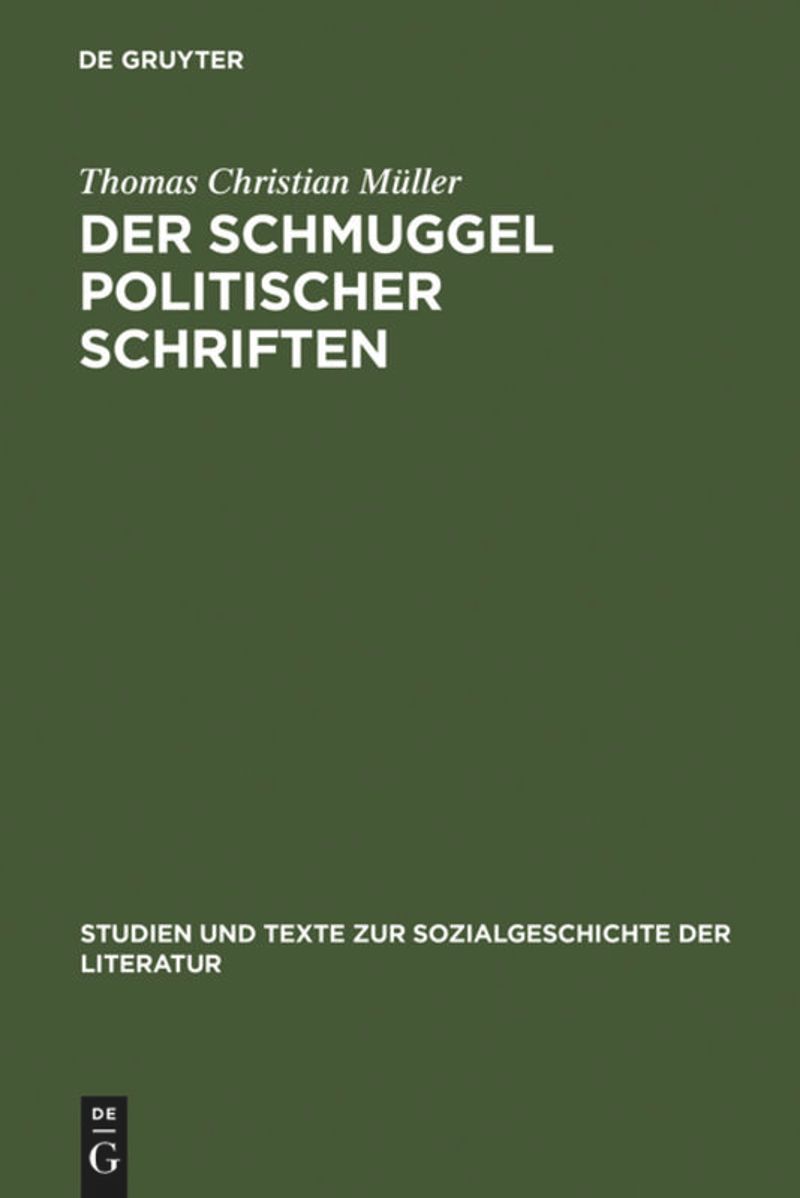 book: Der Schmuggel politischer Schriften