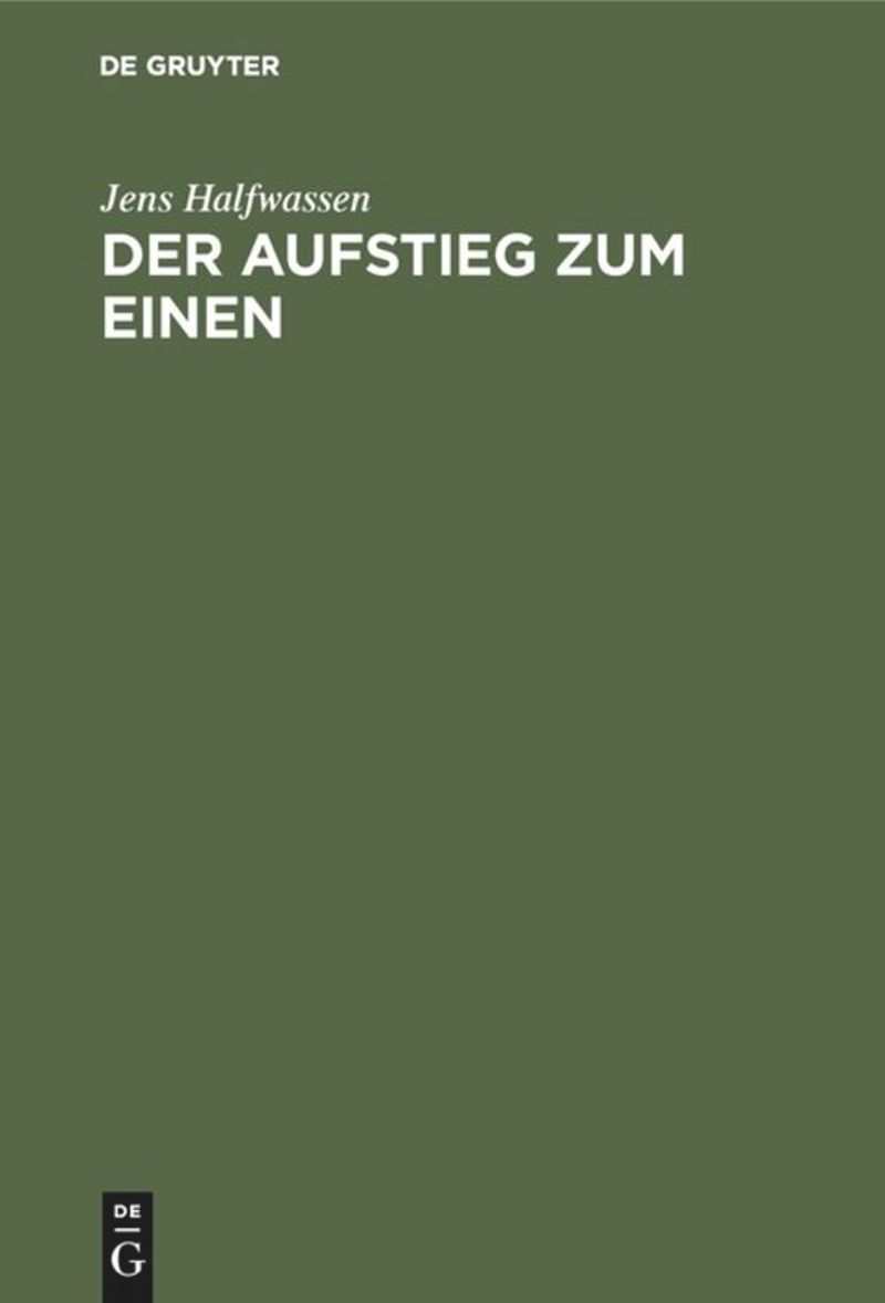 book: Der Aufstieg zum Einen