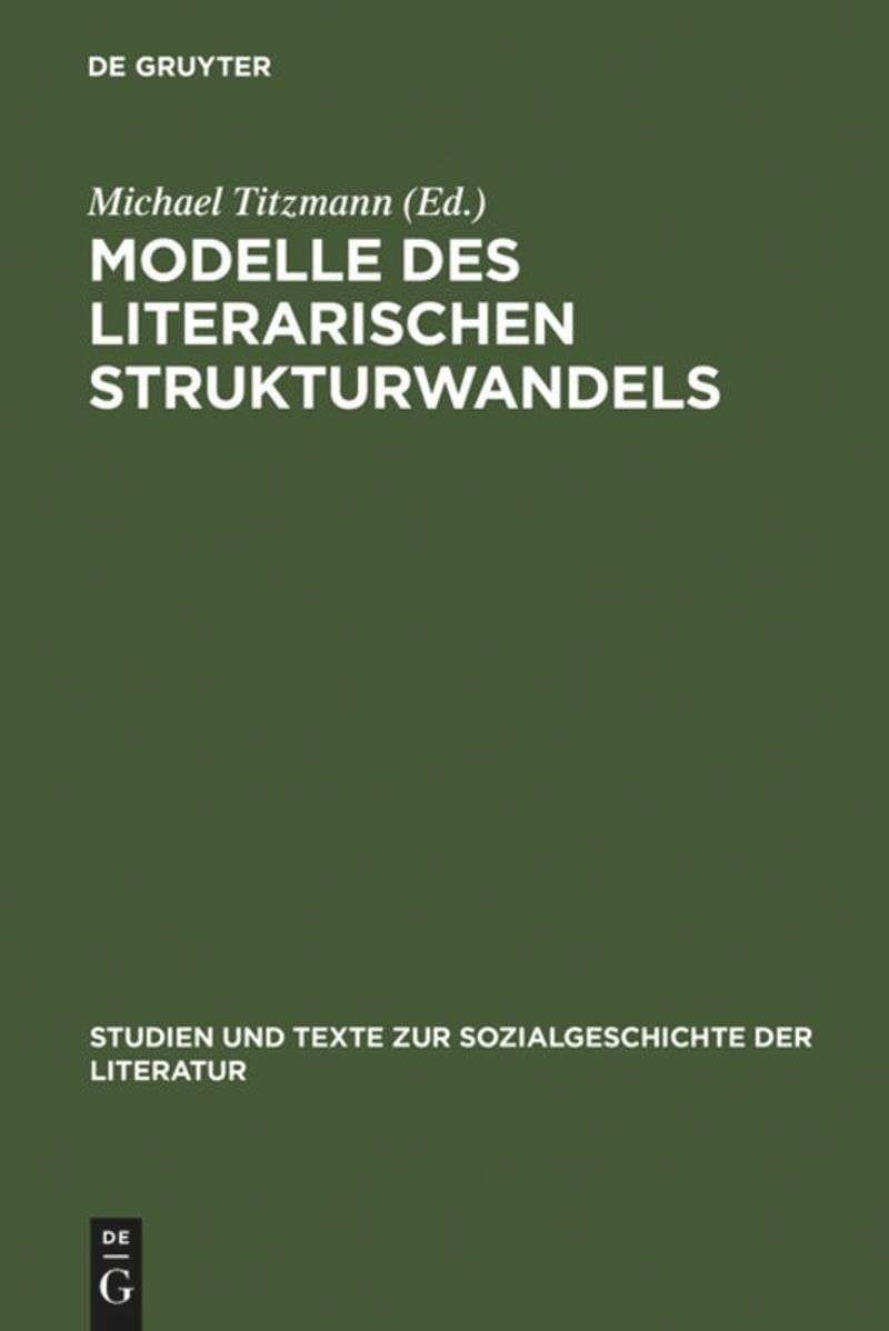 book: Modelle des literarischen Strukturwandels