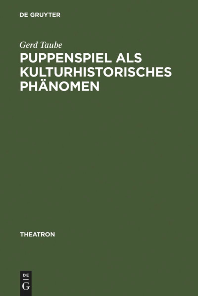 book: Puppenspiel als kulturhistorisches Phänomen