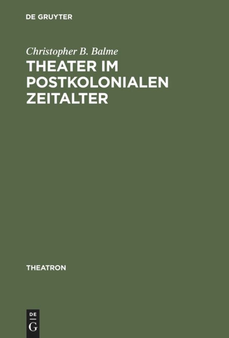 book: Theater im postkolonialen Zeitalter