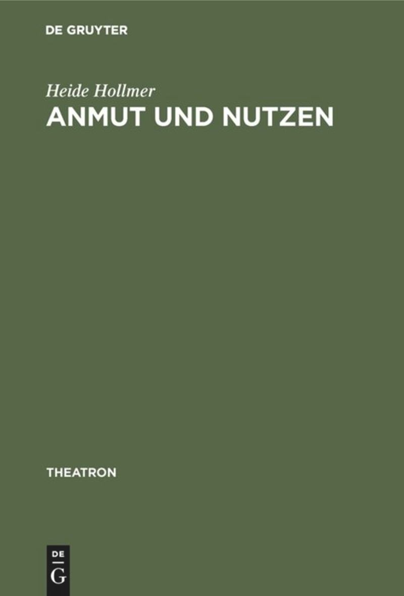 book: Anmut und Nutzen
