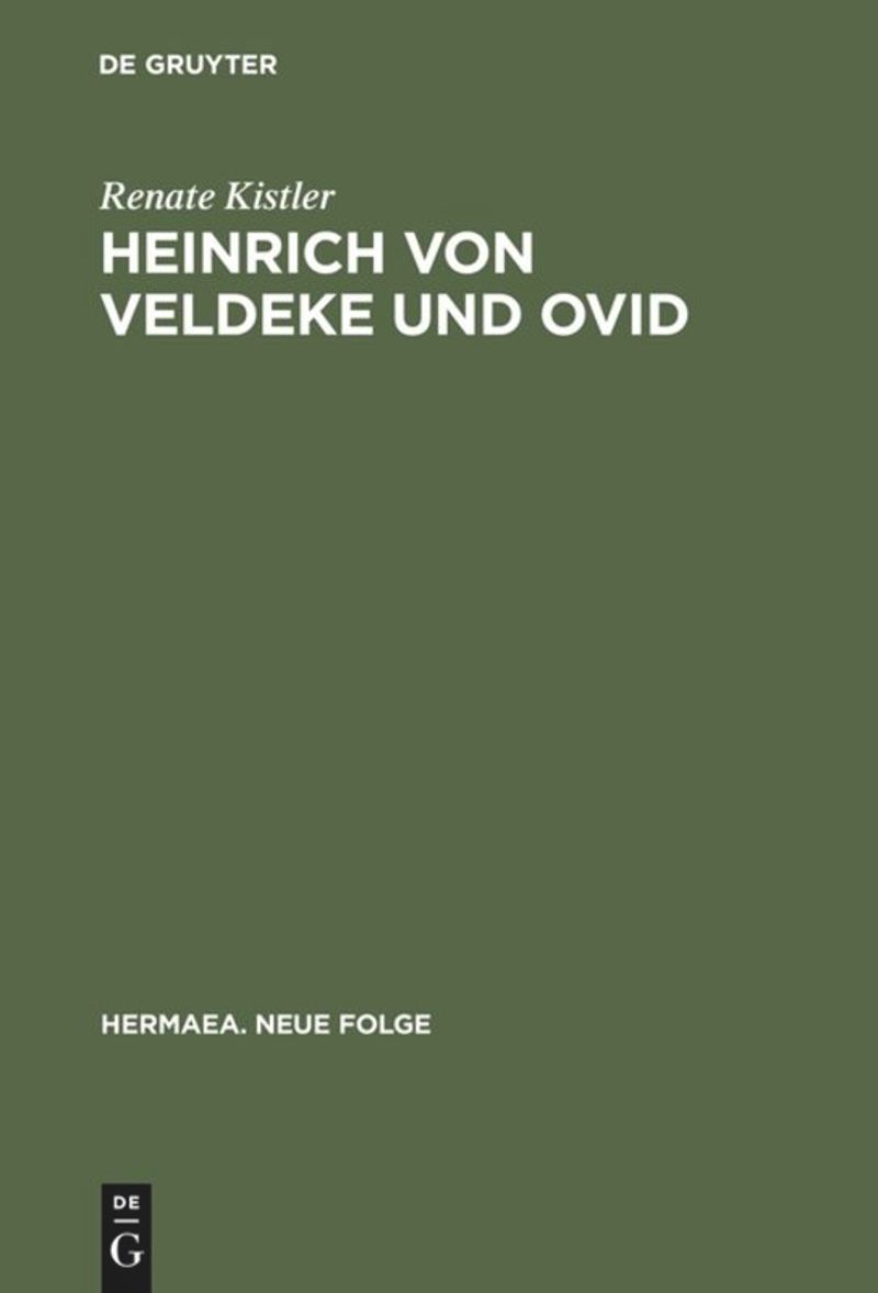 book: Heinrich von Veldeke und Ovid