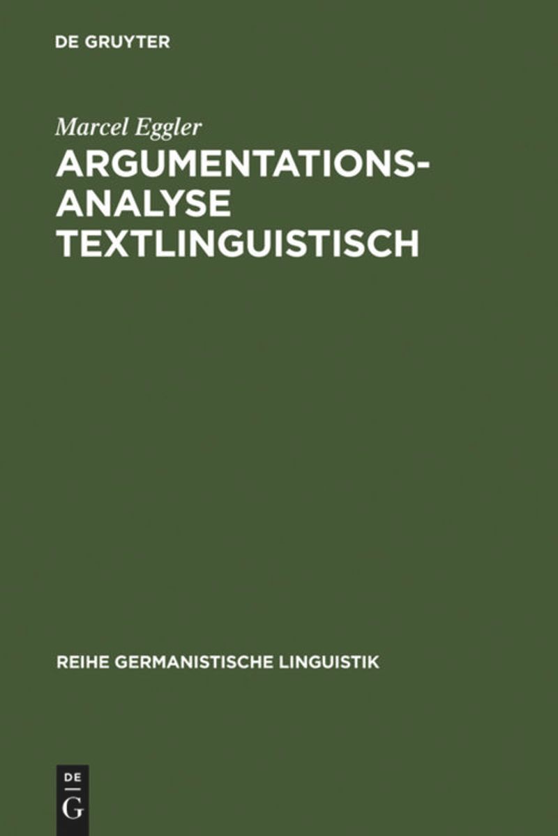 book: Argumentationsanalyse textlinguistisch