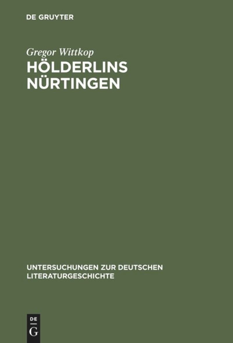book: Hölderlins Nürtingen