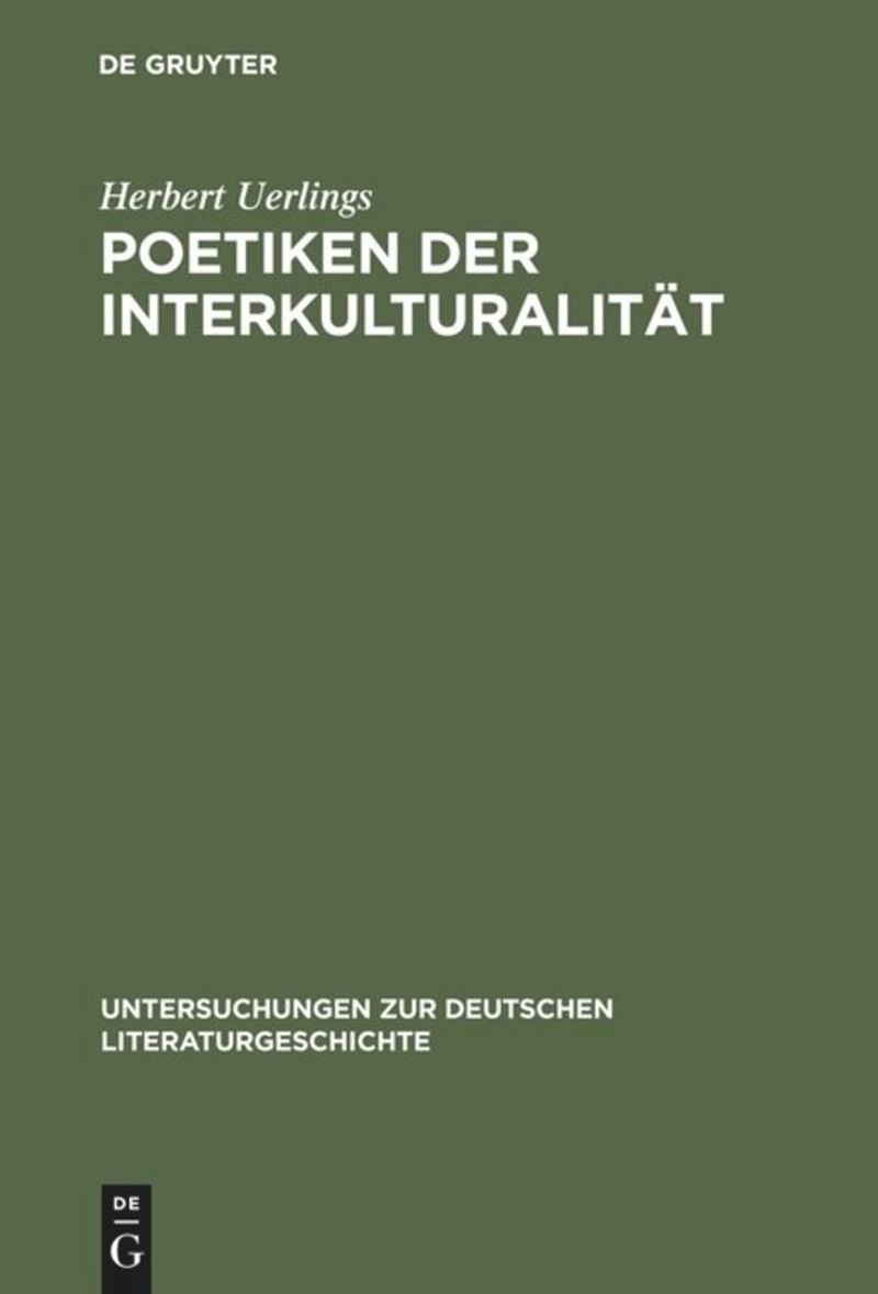 book: Poetiken der Interkulturalität