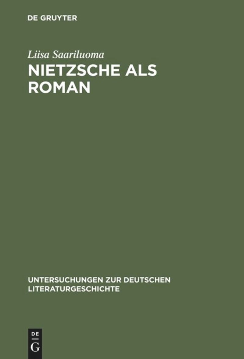 book: Nietzsche als Roman