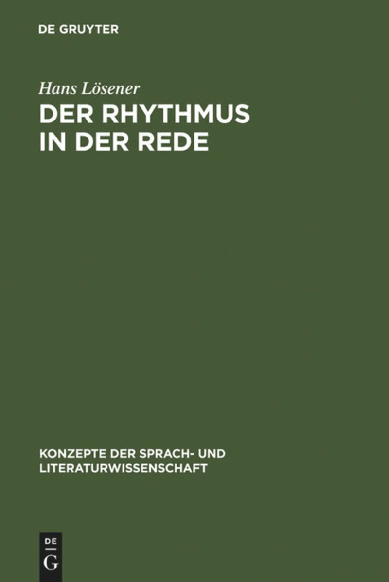 book: Der Rhythmus in der Rede