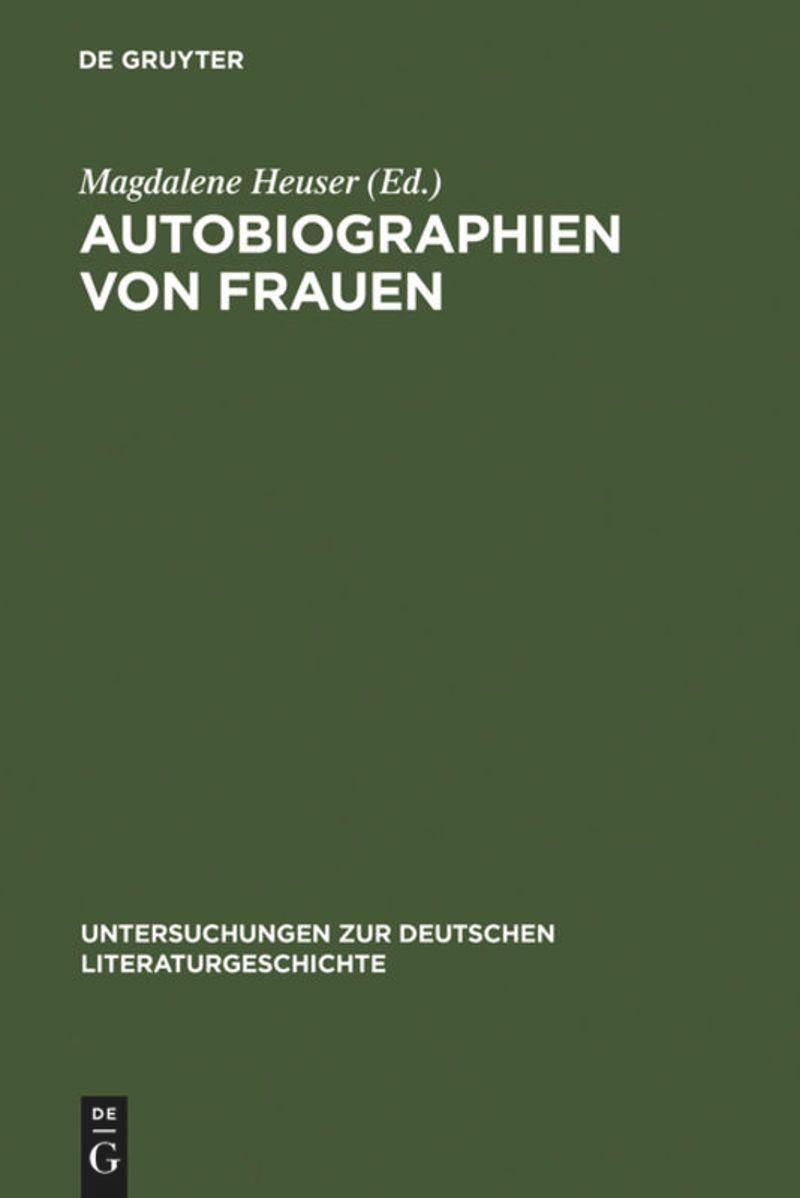 book: Autobiographien von Frauen